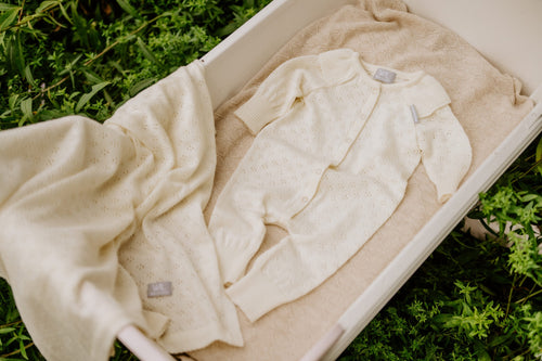 Merino wool baby blanket LOVE